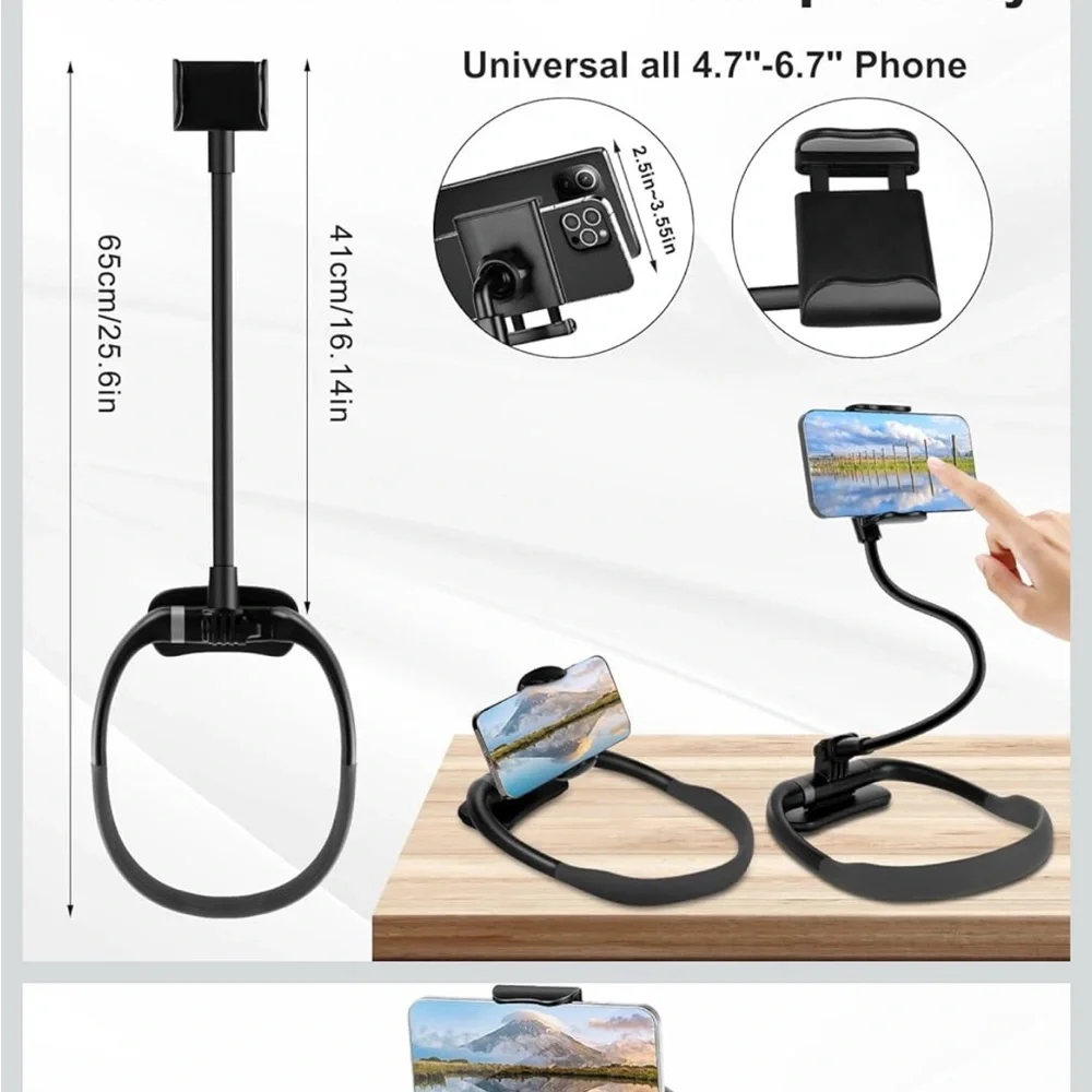 New in box Hand free Black Flexible Phone Holder